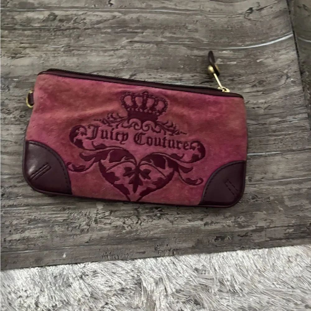 Juicy couture velour logo handbag rare purse vintage clutchβbag y2k gem wallet